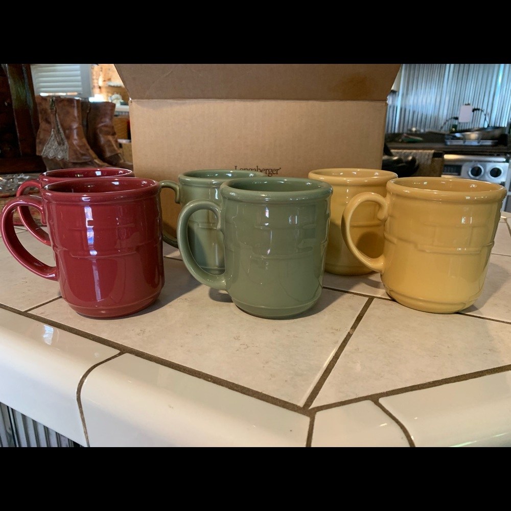 7 Longaberger mugs